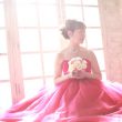 還暦のお祝いは、江東区写真館の赤いドレスで、華やかに撮影ができます